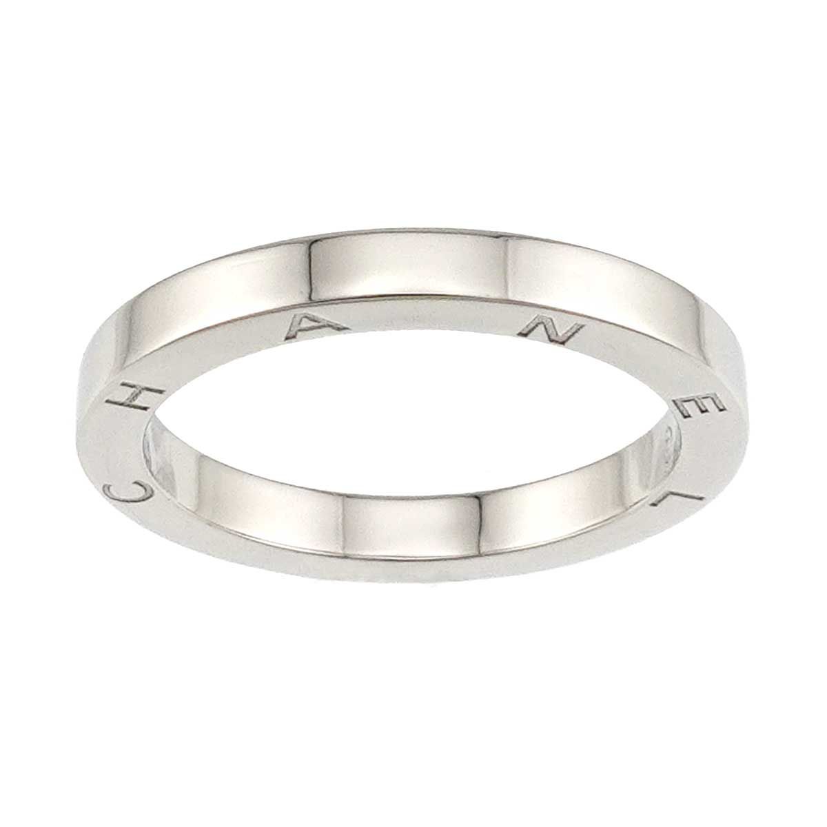 Chanel Signature Ring Pt Platinum Logo — view 2