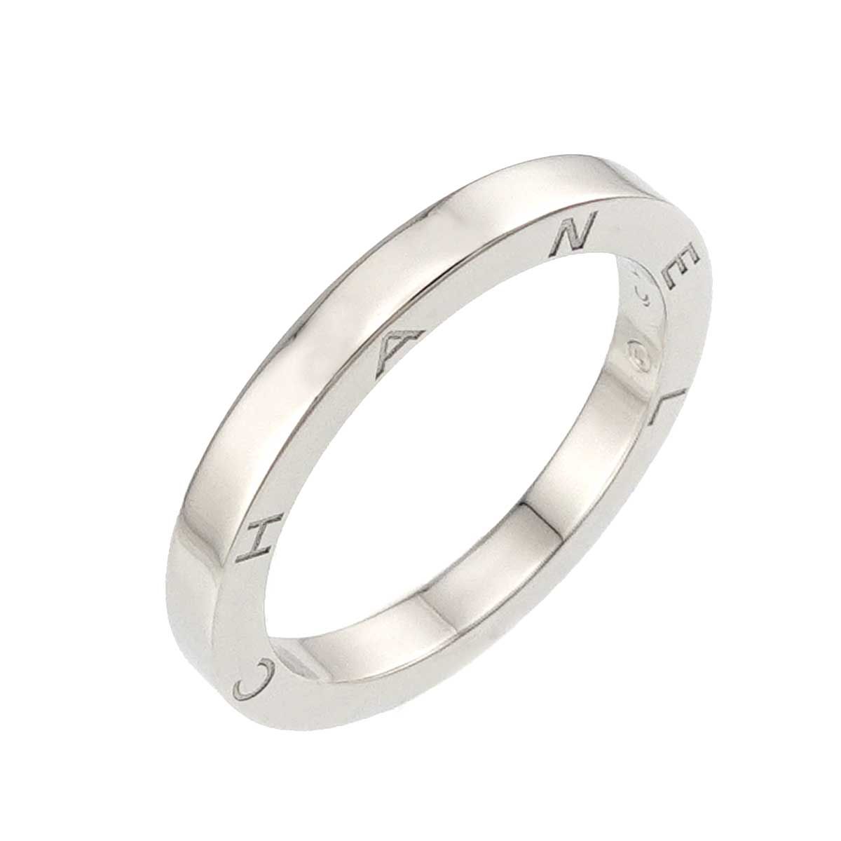 Chanel Signature Ring Pt Platinum Logo — view 6