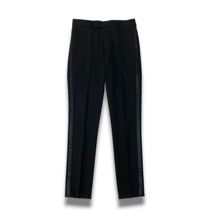 Dior Homme Slim Tapered Pants Side Line Trousers 40 Black Bottom