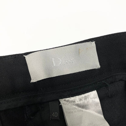 Dior Homme Slim Tapered Pants Side Line Trousers 40 Black Bottom — view 7