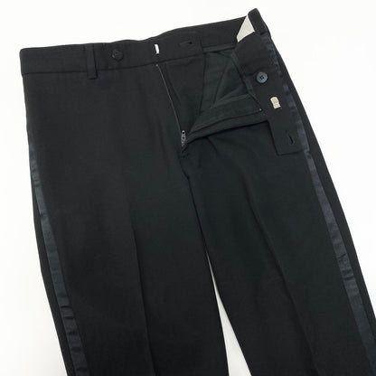 Dior Homme Slim Tapered Pants Side Line Trousers 40 Black Bottom — view 3