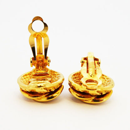 Chanel Earrings Vintage CC Logo Round — view 3