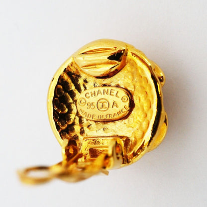 Chanel Earrings Vintage CC Logo Round — view 4