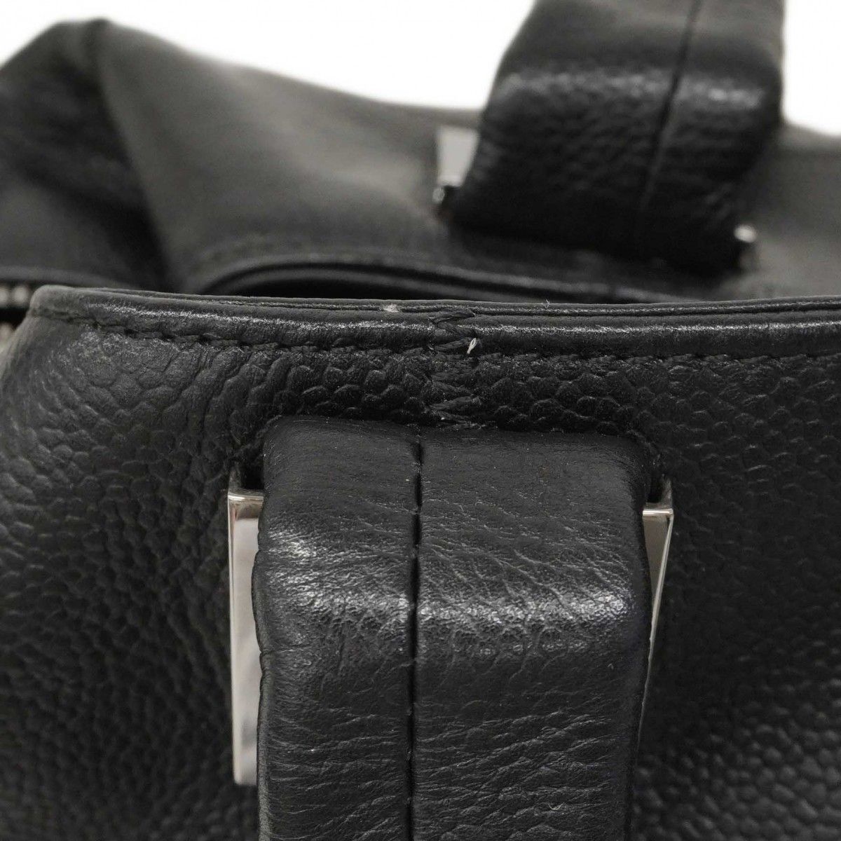 Chanel Handbag Choco Bar Caviar Leather Black Silver — view 9