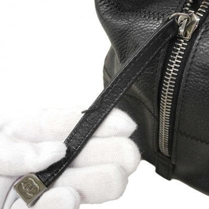 Chanel Handbag Choco Bar Caviar Leather Black Silver — view 7