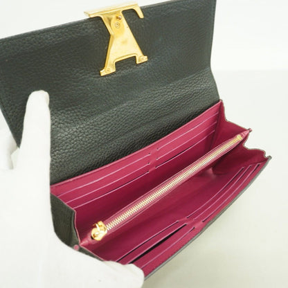 Louis Vuitton Wallet Taurillon Portefeuille Capucines Noir — view 3