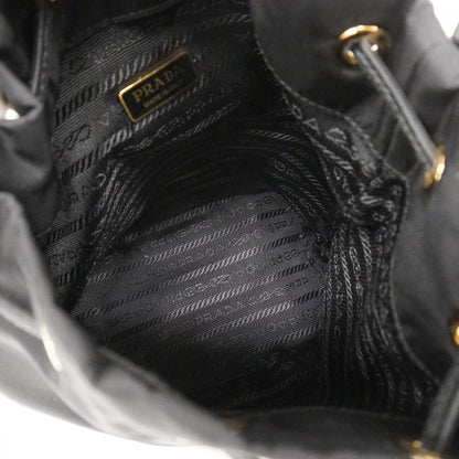 Prada Handbag Nylon Black Champagne Gold 2-Way Bag — view 4