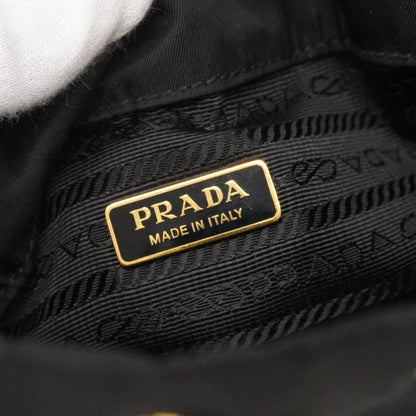 Prada Handbag Nylon Black Champagne Gold 2-Way Bag — view 5