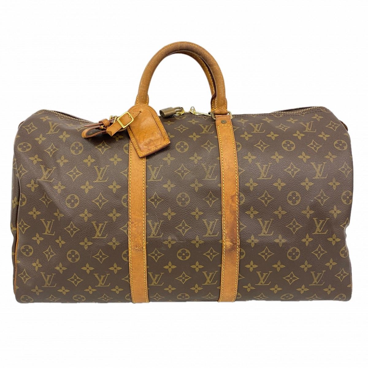 Louis Vuitton Boston Bag Monogram Keepall 50 Brown
