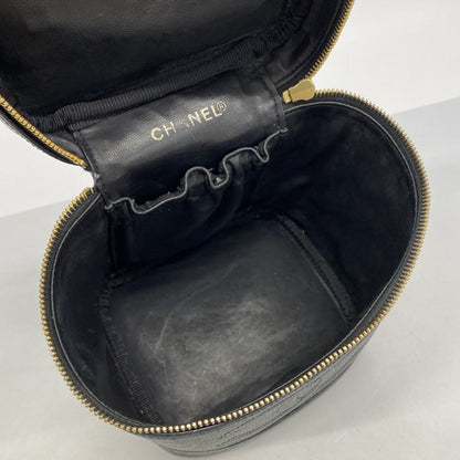 Chanel Vanity Bag Caviar Leather Black Gold — view 4