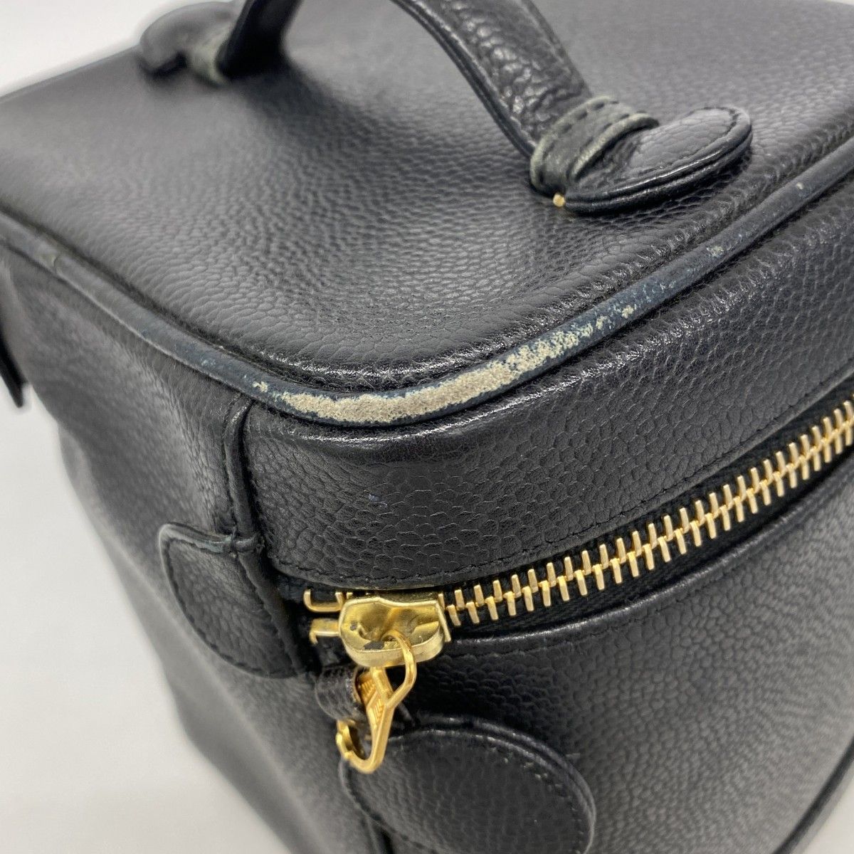 Chanel Vanity Bag Caviar Leather Black Gold — view 6