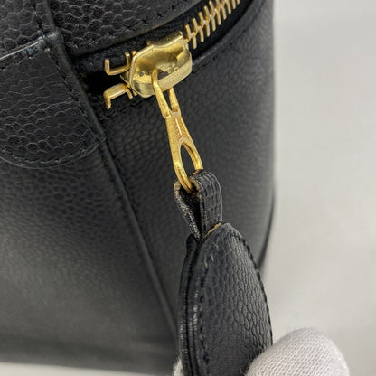 Chanel Vanity Bag Caviar Leather Black Gold — view 8