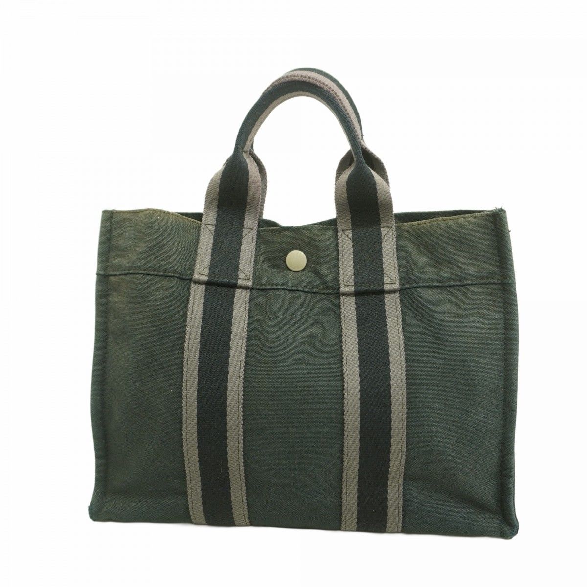 Hermes Tote Fourre Tout PM Canvas Black Silver