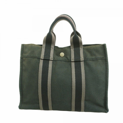 Hermes Tote Fourre Tout PM Canvas Black Silver