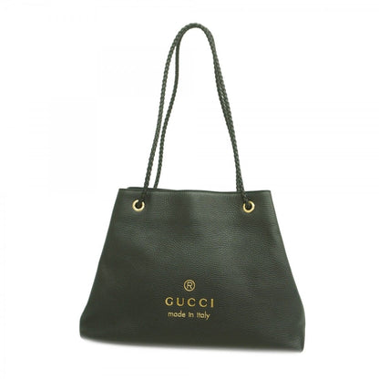 Gucci Shoulder Bag Leather Black Chien Pants Gold
