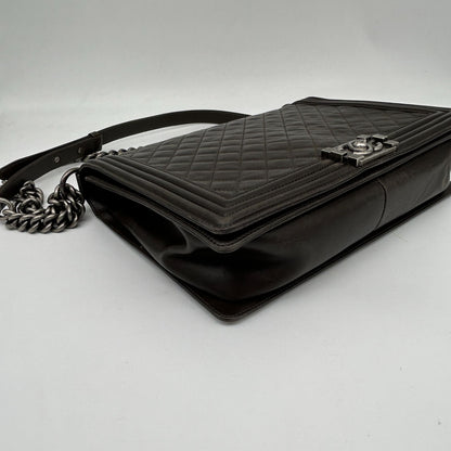 Chanel Shoulder Bag Leather Black Chain — view 7
