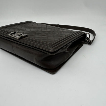 Chanel Shoulder Bag Leather Black Chain — view 8