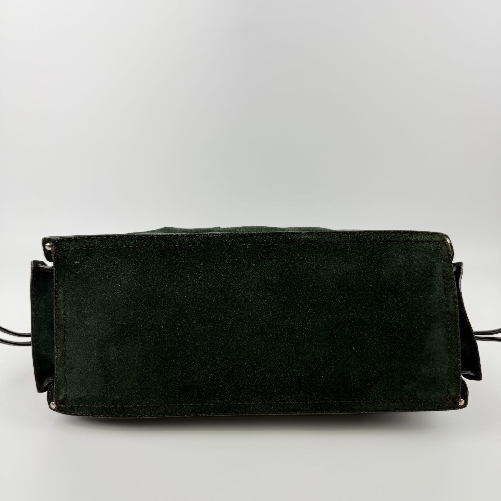 Loewe Anagram Shoulder Bag Green Suede Vintage — view 7