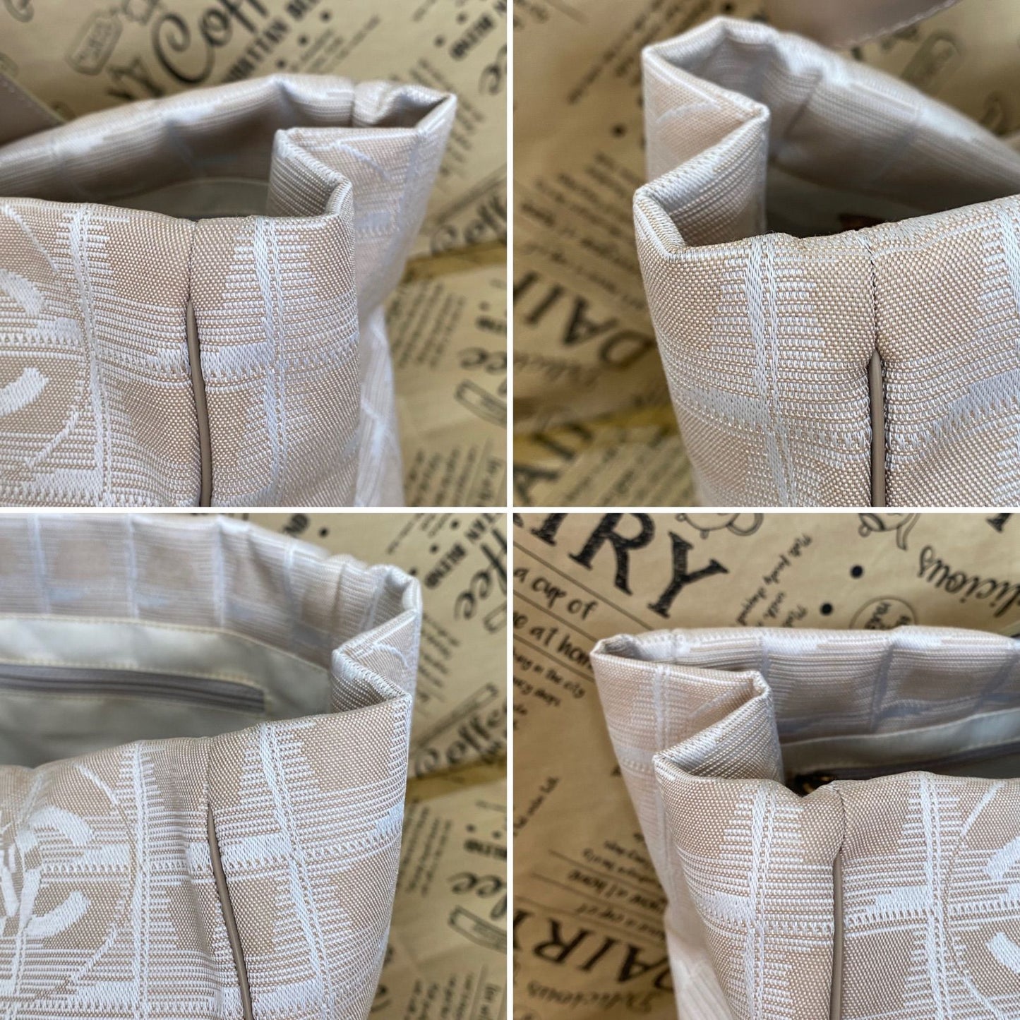Chanel Tote New Travel Beige CC Logo Business — view 6