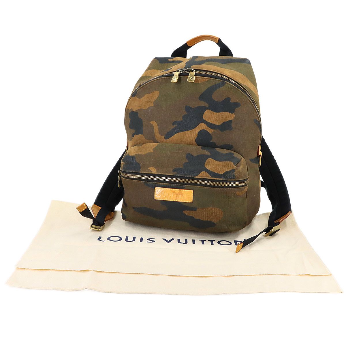 Louis Vuitton Supreme Apollo Backpack Canvas Camouflage Green — view 2
