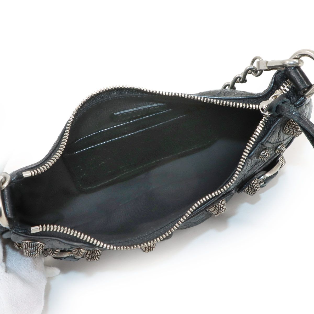 Balenciaga le Cagole Mini 2-Way Chain Shoulder Bag Leather Black — view 7