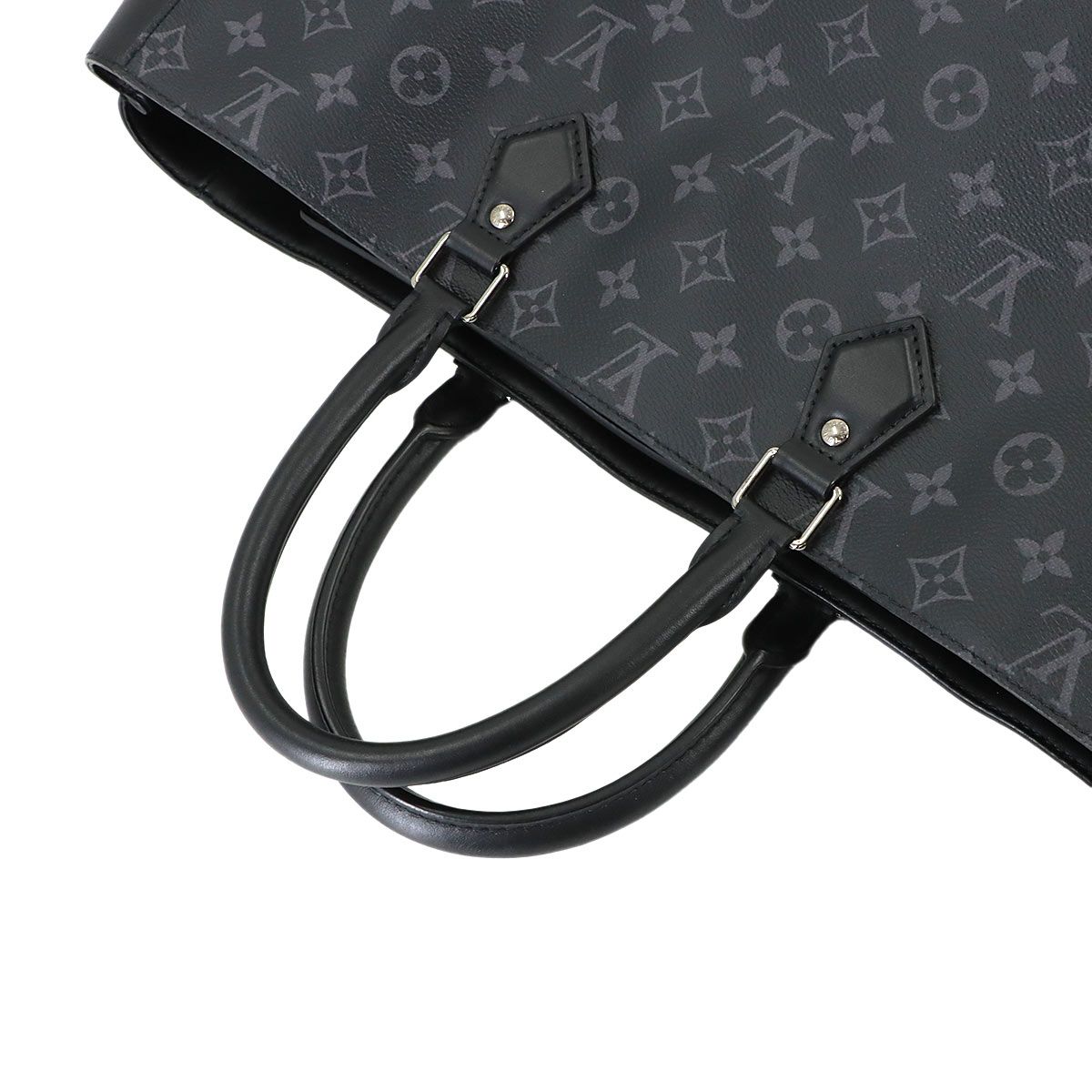 Louis Vuitton Monogram Eclipse Grand Sac Tote Black Silver — view 5
