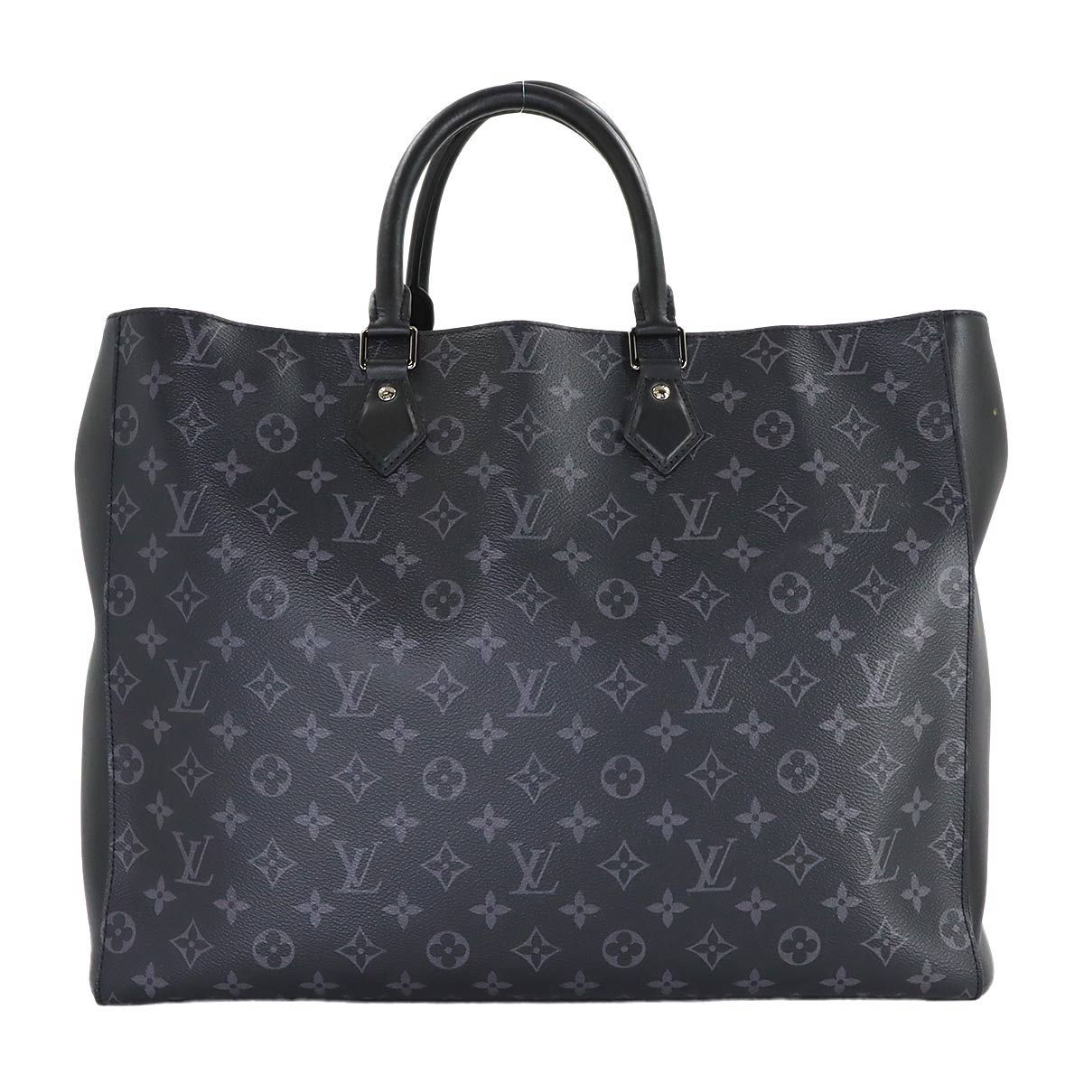 Louis Vuitton Monogram Eclipse Grand Sac Tote Black Silver — view 2