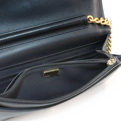 Chanel Chain Wallet Caviar Leather Black — view 9