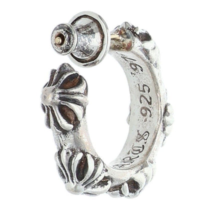Chrome Hearts Hoop Cross Sml Band Silver Earrings — view 2