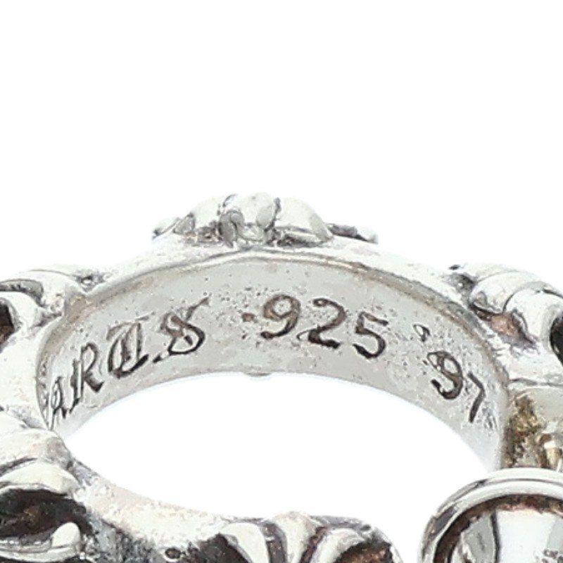 Chrome Hearts Hoop Cross Sml Band Silver Earrings — view 4