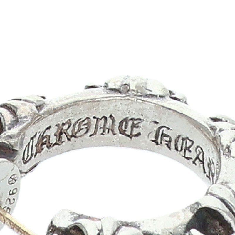 Chrome Hearts Hoop Cross Sml Band Silver Earrings — view 3