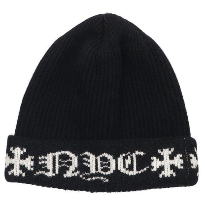 Chrome Hearts Big Daddy Cross Button CH Plus Embroidery Cashmere Knit Hat