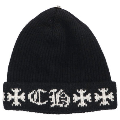 Chrome Hearts Big Daddy Cross Button CH Plus Embroidery Cashmere Knit Hat — view 2