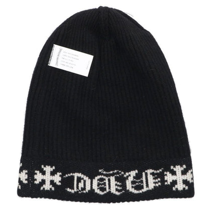 Chrome Hearts Big Daddy Cross Button CH Plus Embroidery Cashmere Knit Hat — view 3