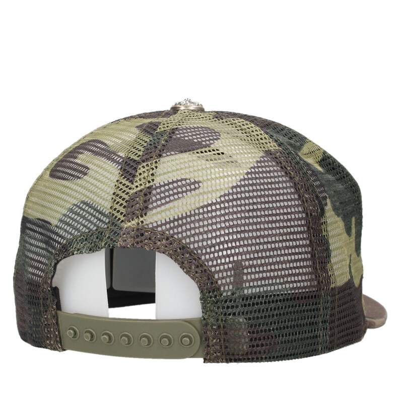 Chrome Hearts Trucker Cap Truck Khaki Cap CH Camouflage Mesh Hat with Patch — view 2