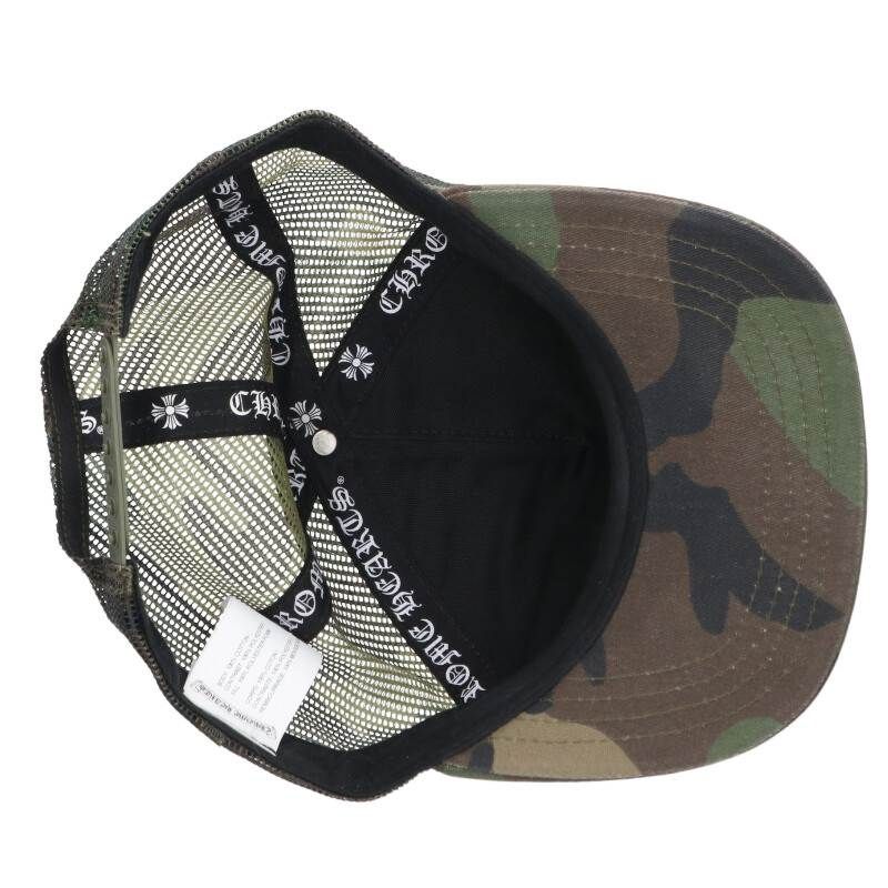 Chrome Hearts Trucker Cap Truck Khaki Cap CH Camouflage Mesh Hat with Patch — view 3