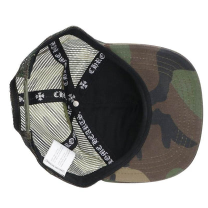 Chrome Hearts Trucker Cap Truck Khaki Cap CH Camouflage Mesh Hat with Patch — view 3