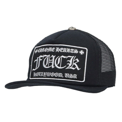 Chrome Hearts Trucker Cap Truck Khaki Cap Fuck Patch Cross Ball Mesh Hat