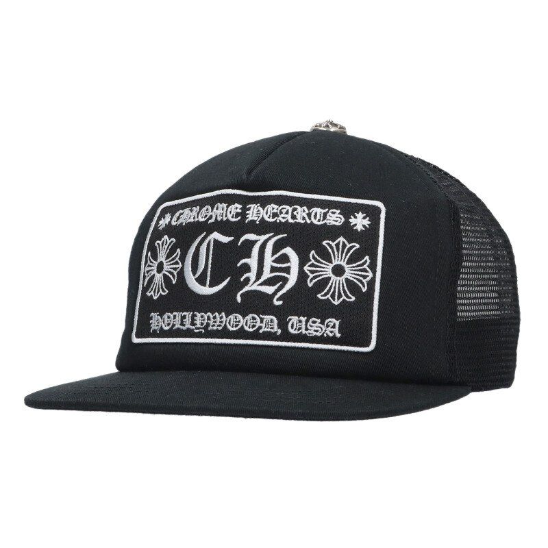 Chrome Hearts Trucker Cap CH Mesh Hat with Patch Cross Ball