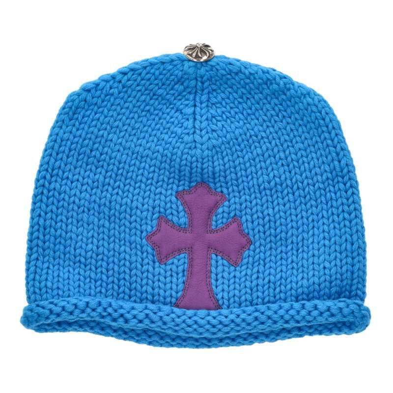 Chrome Hearts Beanie Cash Cashmere Abbey Knit Cap Hat with Cross Patch