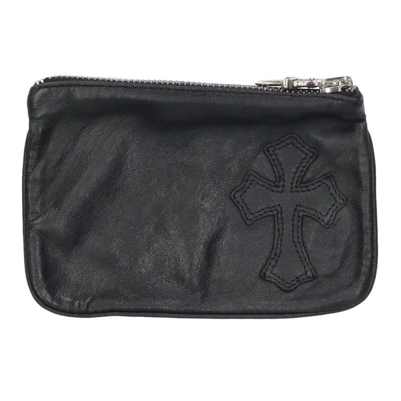 Chrome Hearts Zpr Chng Purse Change Cross Patch Daga Zip Coin Case