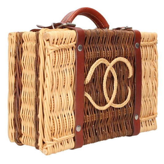 Chanel Limited Edition Wicker Petanque Bocce Ball Set Straw Handbag