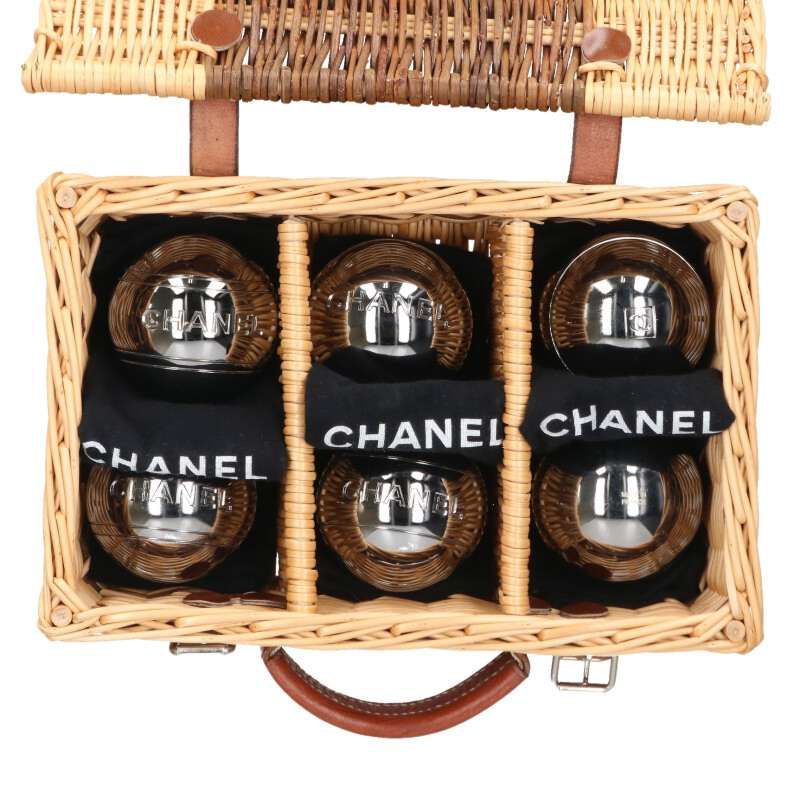 Chanel Limited Edition Wicker Petanque Bocce Ball Set Straw Handbag — view 4