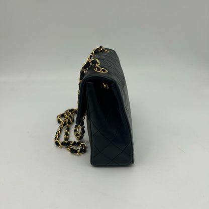 Chanel Mini Quilted Chain Shoulder Bag Black Gold — view 4