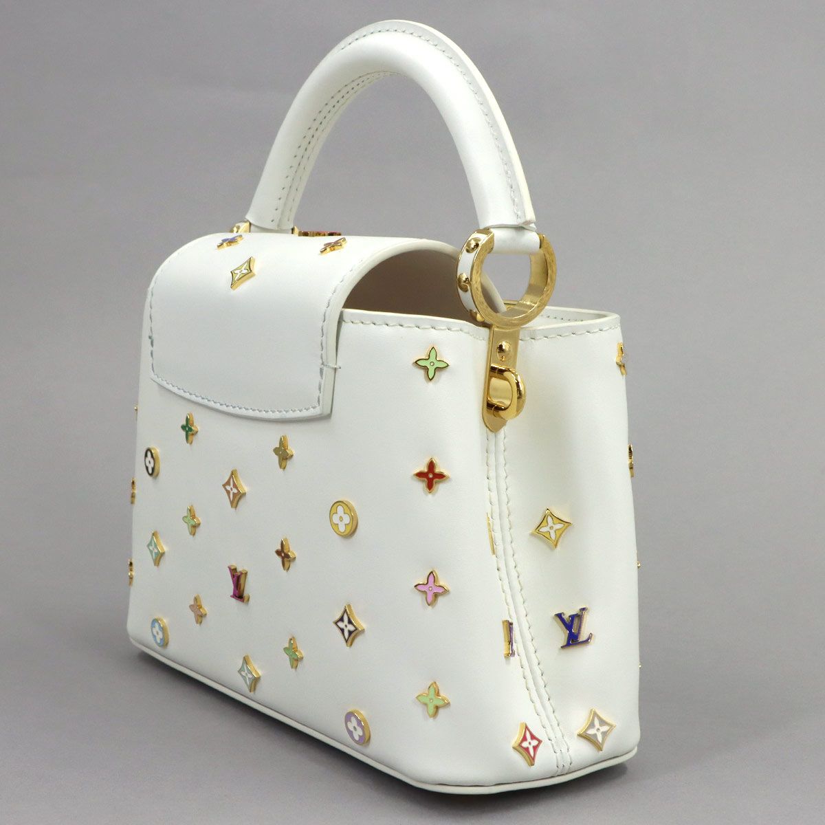 Louis Vuitton LV Xtm Capucines Mini 2-Way Bag Leather White — view 4