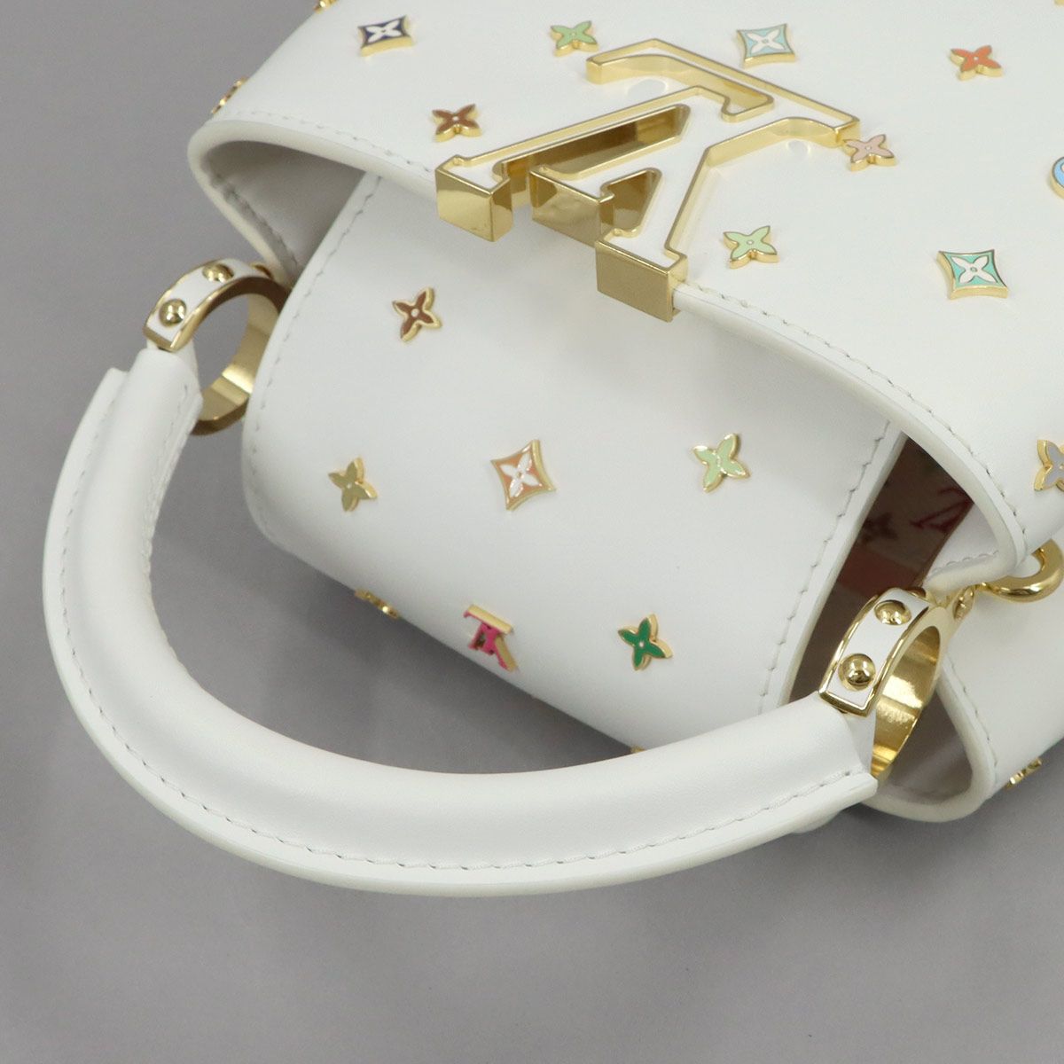 Louis Vuitton LV Xtm Capucines Mini 2-Way Bag Leather White — view 6