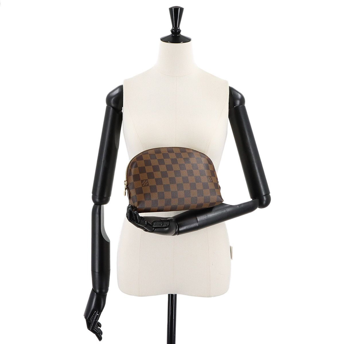 Louis Vuitton Damier Pochette Cosmetic GM Pouch Ebene Brown — view 7
