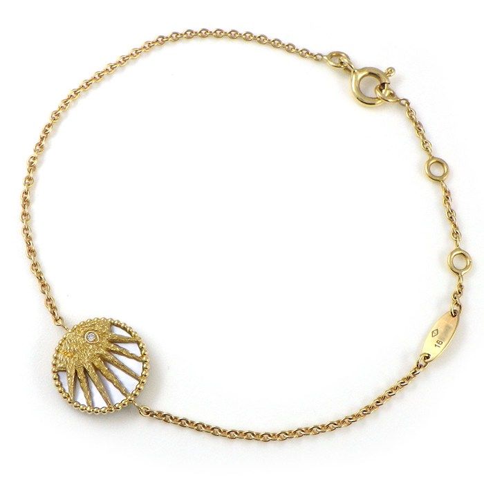 Dior Bracelet Rose Celeste Double Face Sun Moon White Shell Onyx Diamond Total