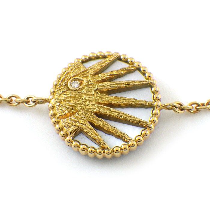 Dior Bracelet Rose Celeste Double Face Sun Moon White Shell Onyx Diamond Total — view 4