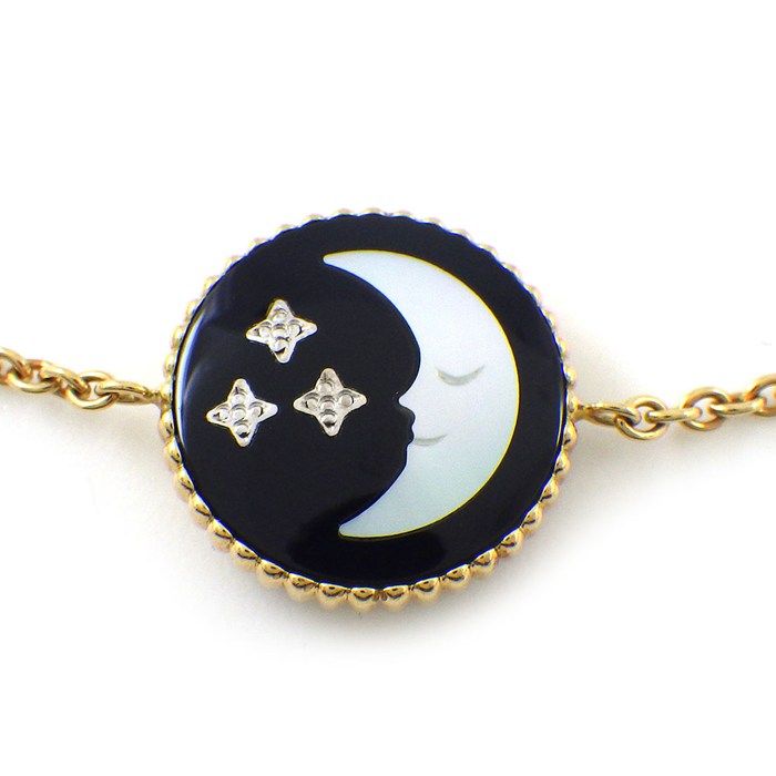 Dior Bracelet Rose Celeste Double Face Sun Moon White Shell Onyx Diamond Total — view 3